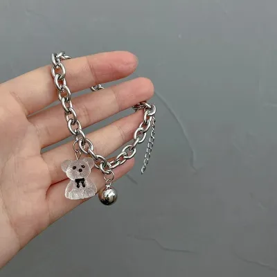 Cute Funky Teddy Bear Chain Bracelet